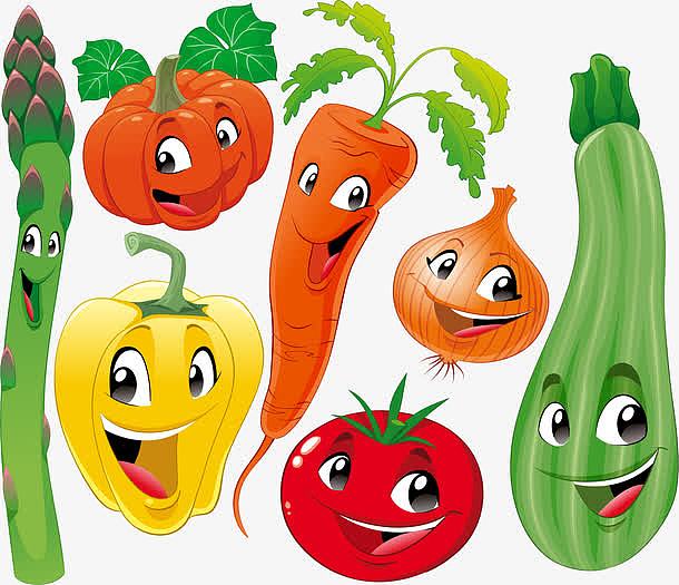 趣的卡通蔬菜矢量素材卡通形象