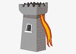 手绘古代建筑
