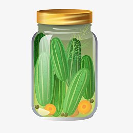 瓶子里的水果蔬菜