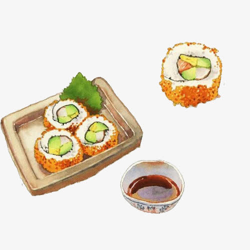 关键词 : 寿司,糯米饭团,手绘美食,黄瓜馅[声明] 觅元素所有素材为