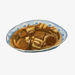 大锅菜手绘画素材图片