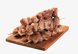 一堆炸肉串