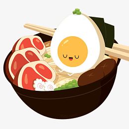 卡通拉面免抠素材