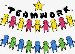 牵手的小彩人高清免扣素材