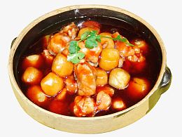 产品实物土豆烧鸡块