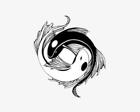 太极图鲤鱼