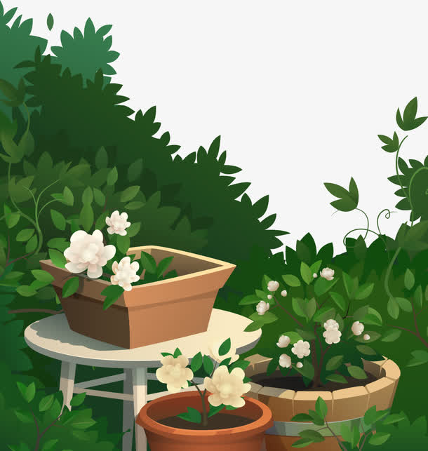 矢量绿色花园