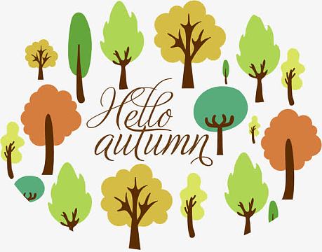 矢量图一片小树林