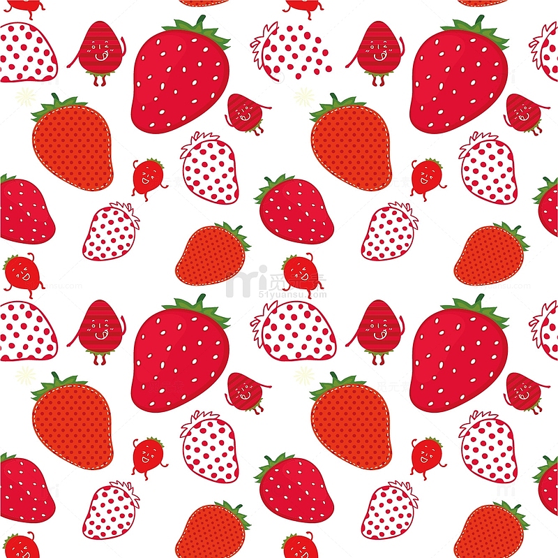 草莓底纹矢量图