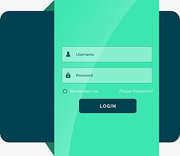 现代简约游戏登陆框矢量图