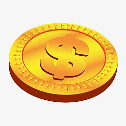 卡通金色硬币