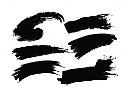 黑色笔刷矢量素材