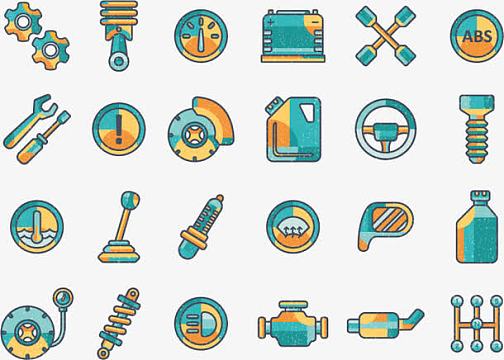 png罐柴油机燃料汽油服务汽车维修螺png手绘加油装饰png矢量汽车配件