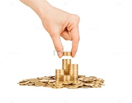 一堆散落金币