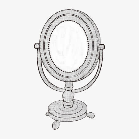 手绘艺术镜子图案