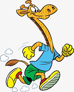 长颈鹿跑步高清免扣素材