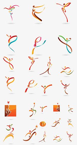 跑步丝带图标高清免扣素材