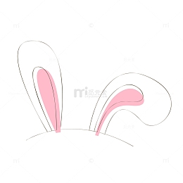 手绘可爱兔耳朵