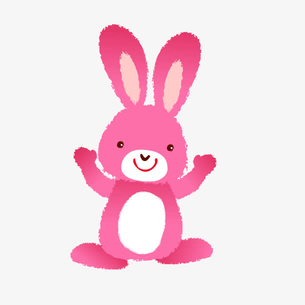 一只红色大耳朵的兔子