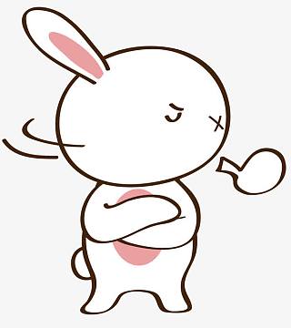 生气的小兔子