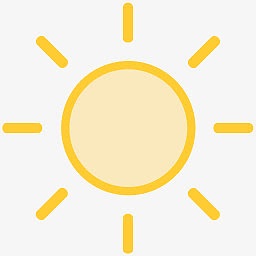 太阳射线小矢量时尚天气图标