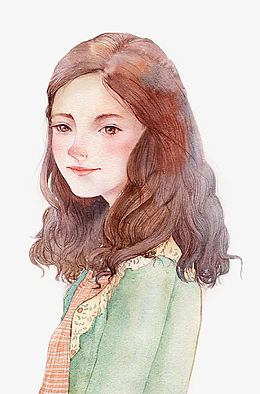 回眸美女图长发美女