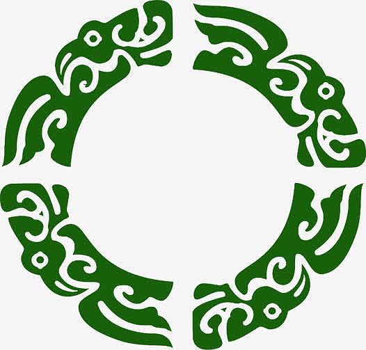 绿色中式花纹设计