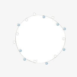 蓝色环状文字边框