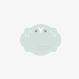 兔子元素蓝色文字底板