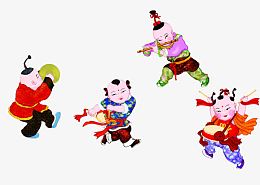 传统福娃矢量