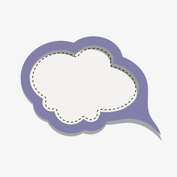 紫色文字气泡边框免抠素材免费下载_觅元素51yuansu.com