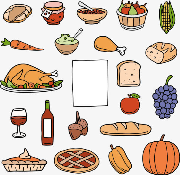 矢量卡通佳肴素材免费下载_觅元素