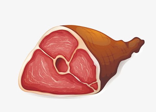 矢量卡通手绘肉类食物鸭肉