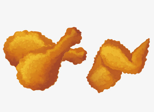 矢量卡通手绘鸡腿鸡翅