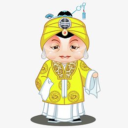 京剧卡通T恤刘姥姥图案