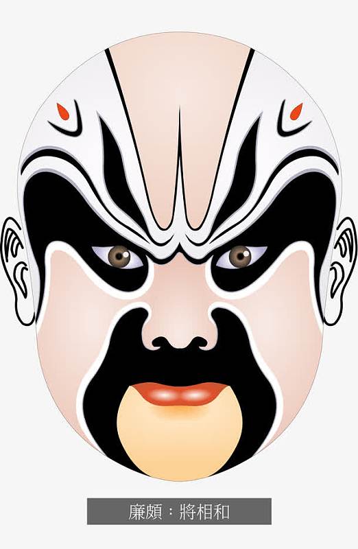 京剧脸谱中国风矢量素材_京剧脸谱中国风矢量图片元素-觅元素