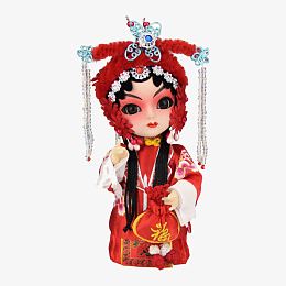 新娘脸谱娃娃
