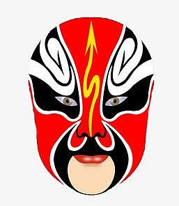 红色脸谱素材_红色脸谱图片元素-觅元素