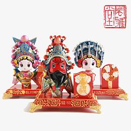 唐贝京剧脸谱笔筒