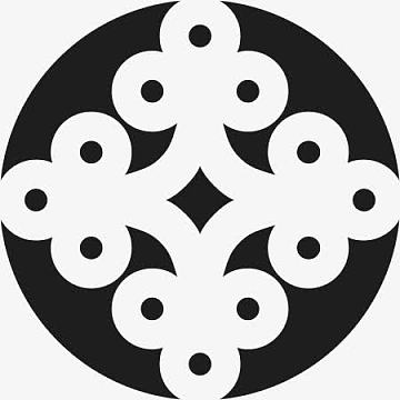 角花底纹花型点线面平面构成