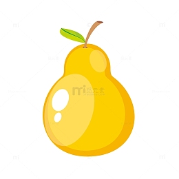 鸭梨卡通矢量图