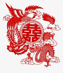 龙凤呈祥剪纸