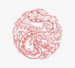 龙花纹素材