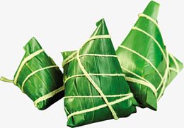 绿色丝线缠绕粽子