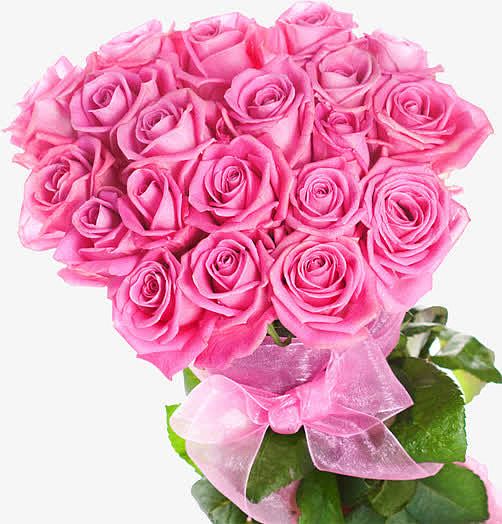 粉色浪漫唯美玫瑰花束