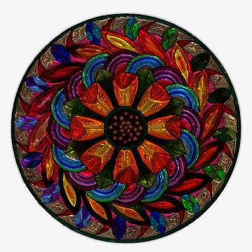 彩色鎏金圆形背景图