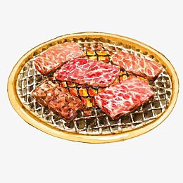 烤肉手绘画素材图片