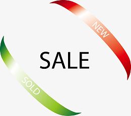 矢量创意设计商场促销丝带图