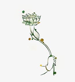 手绘拈花佛手