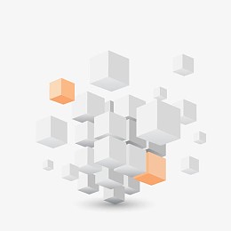 矢量方块魔方组合拼